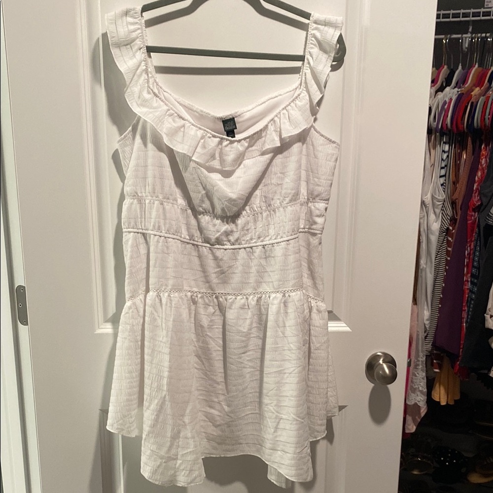 Wild Fable Ruffled Peplum Midi Dress